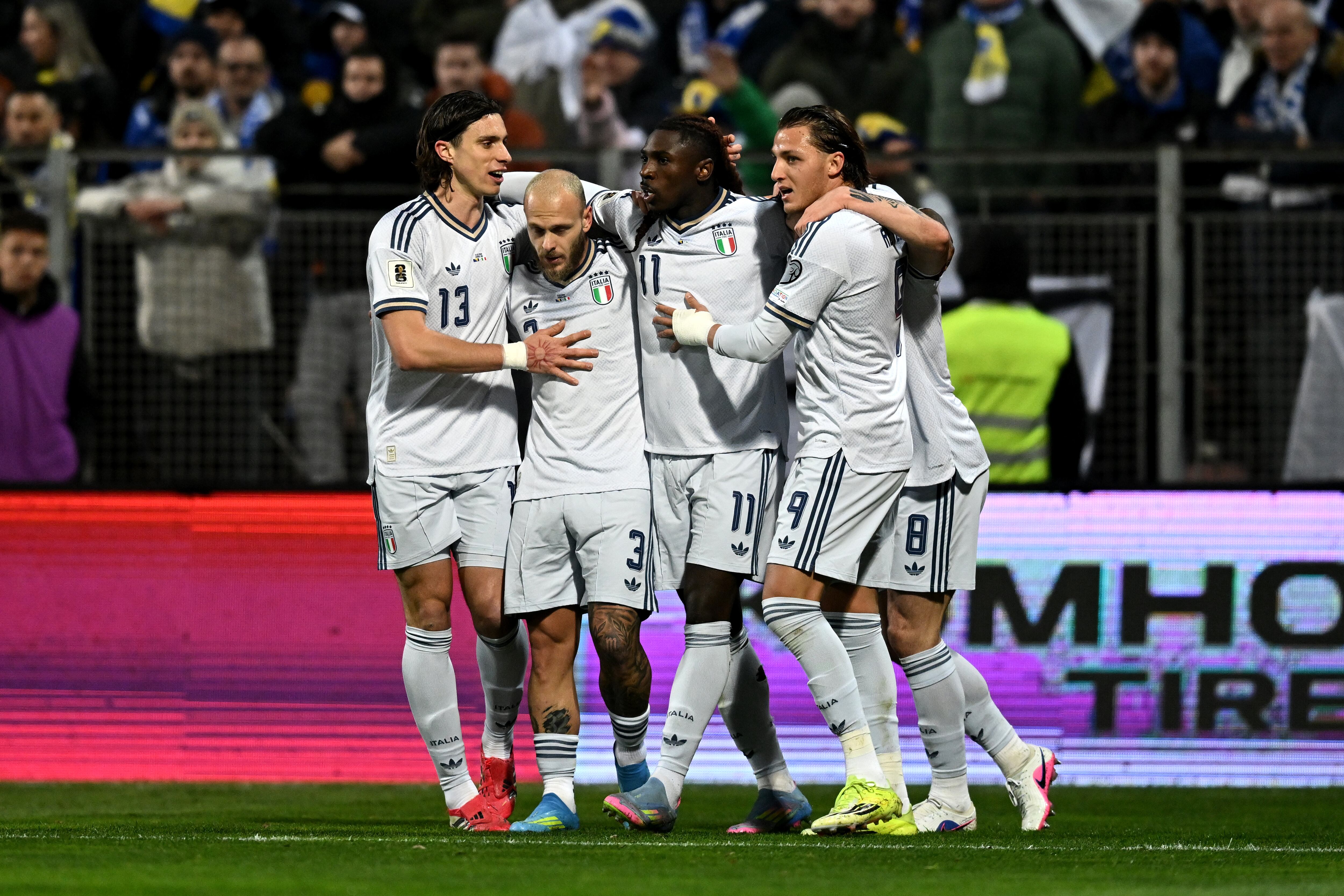 Italia vs. Bosnia en el repechaje al Mundial 2026.