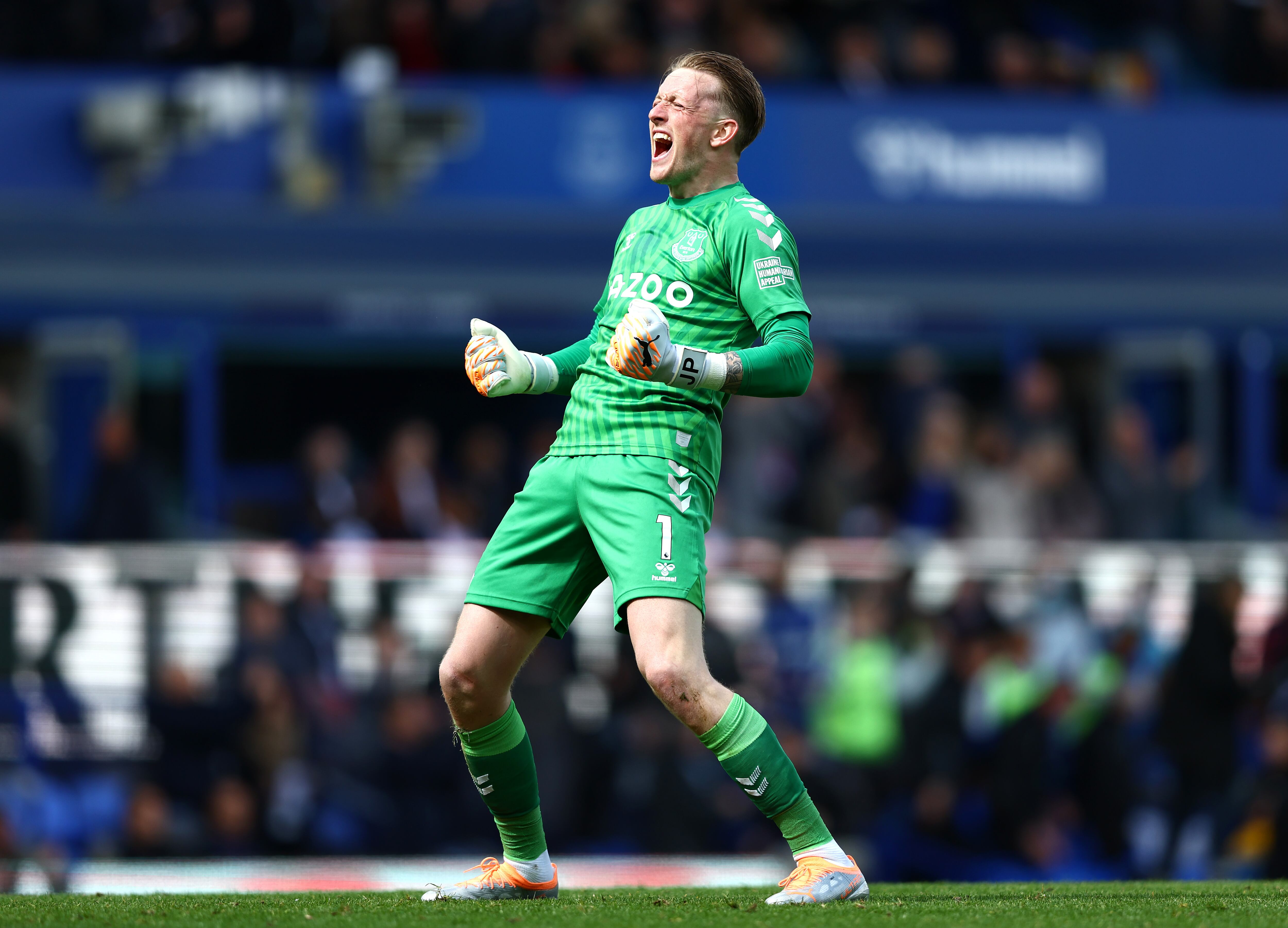 Jordan Pickford, portero del Everton de Inglaterra.