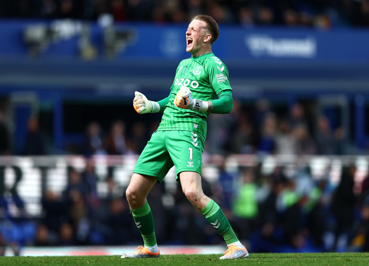 Jordan Pickford, portero del Everton de Inglaterra.