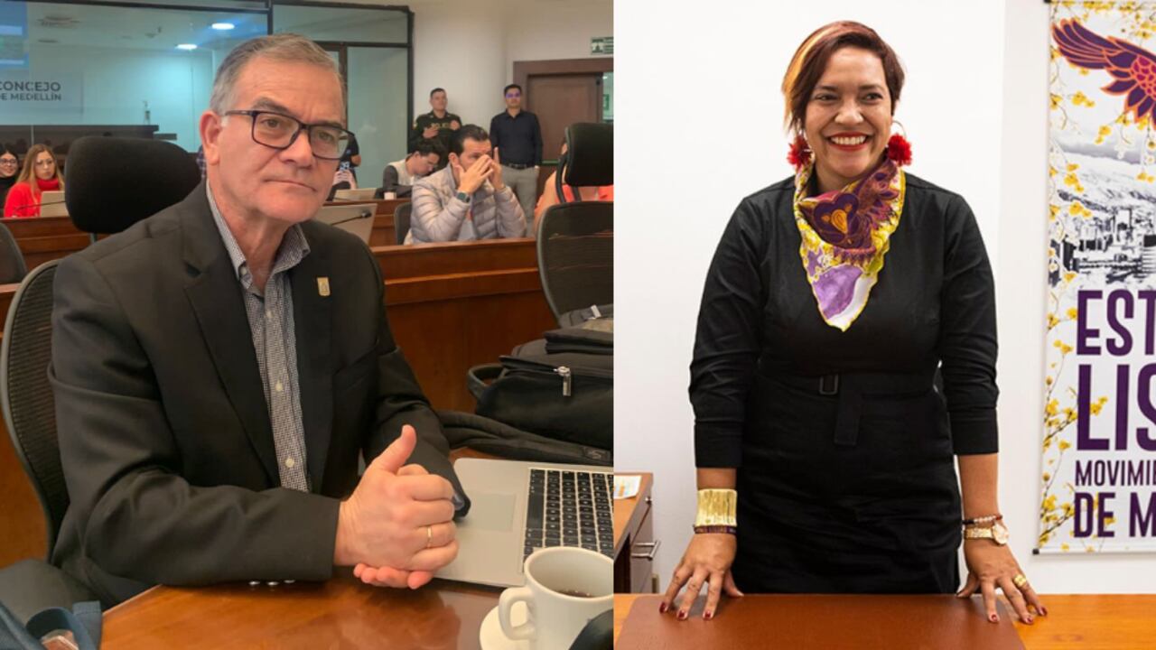 Concejal Julio Enrique González Villa y concejala Dora Saldarriaga.