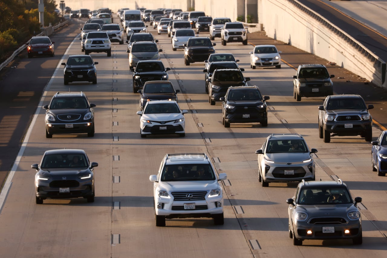 Tráfico en Estados Unidos. Las ciudades más congestionadas del país.
(Photo by Kevin Carter/Getty Images)