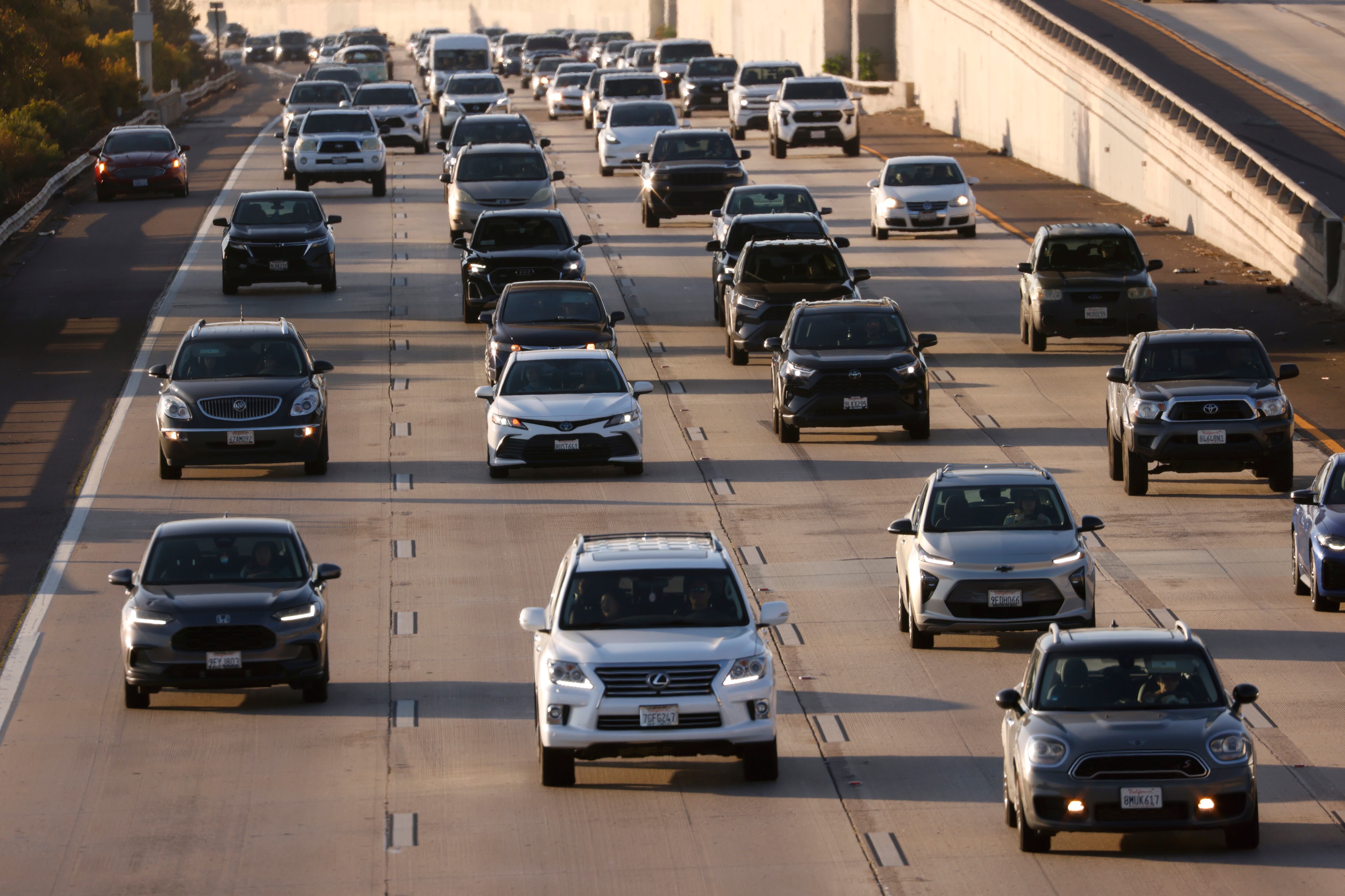 Tráfico en Estados Unidos. Las ciudades más congestionadas del país.
(Photo by Kevin Carter/Getty Images)