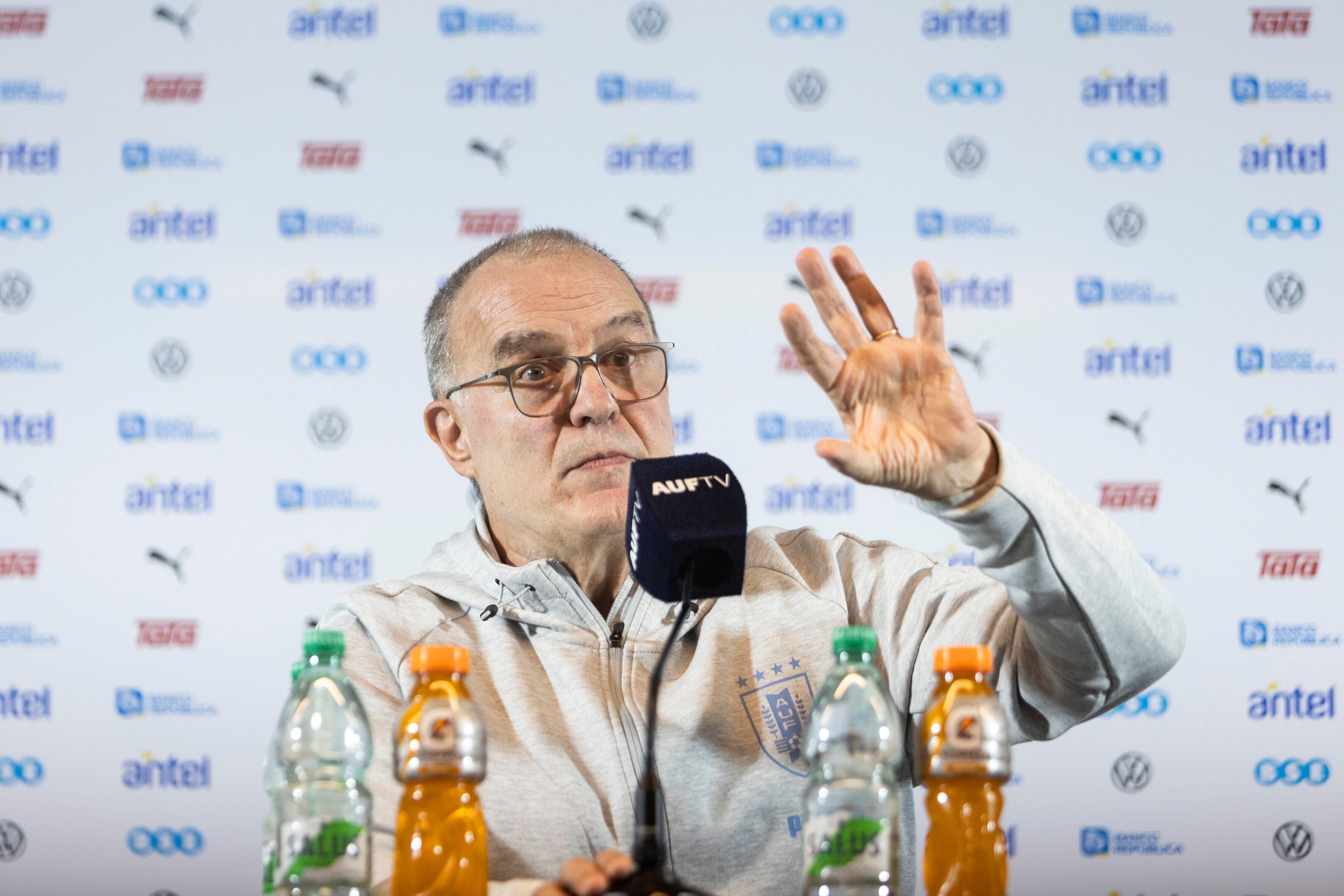 Marcelo Bielsa, DT de Uruguay.