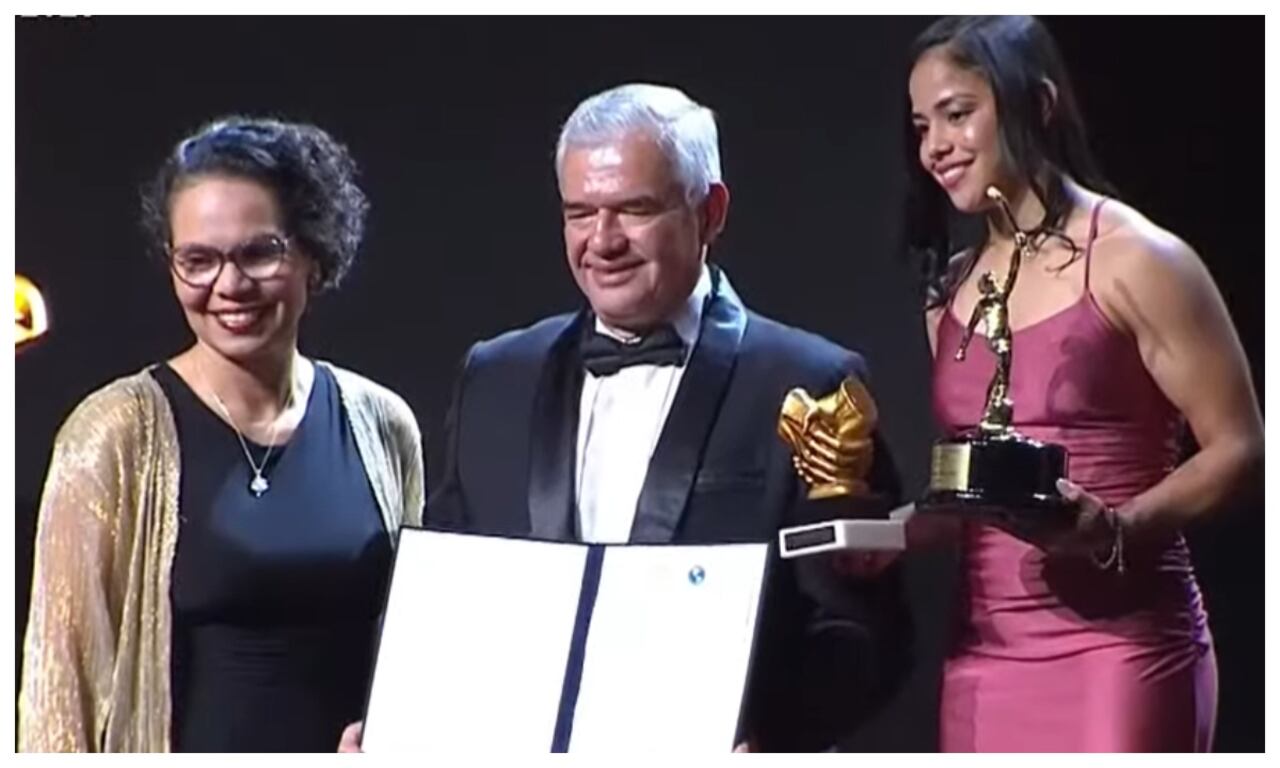 Ministra del Deporte, Astrid Bibiana Rodríguez y Ciro Solano, presidente del Comité Olimpico Colombiano