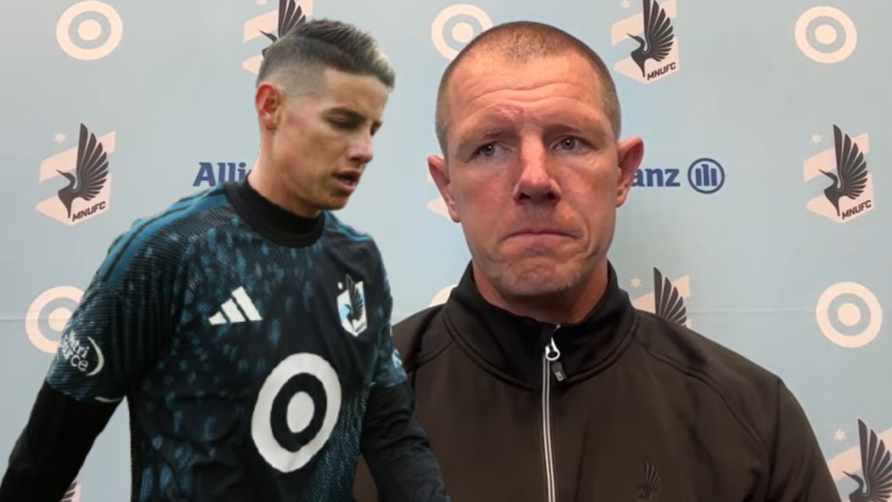 James Rodríguez y su técnico, Cameron Knowles, quien dio a conocer lo que piensa del 10 tras un par de meses en Minnesota United.