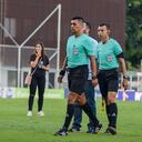 Árbitros del partido entre Envigado y América de Cali.