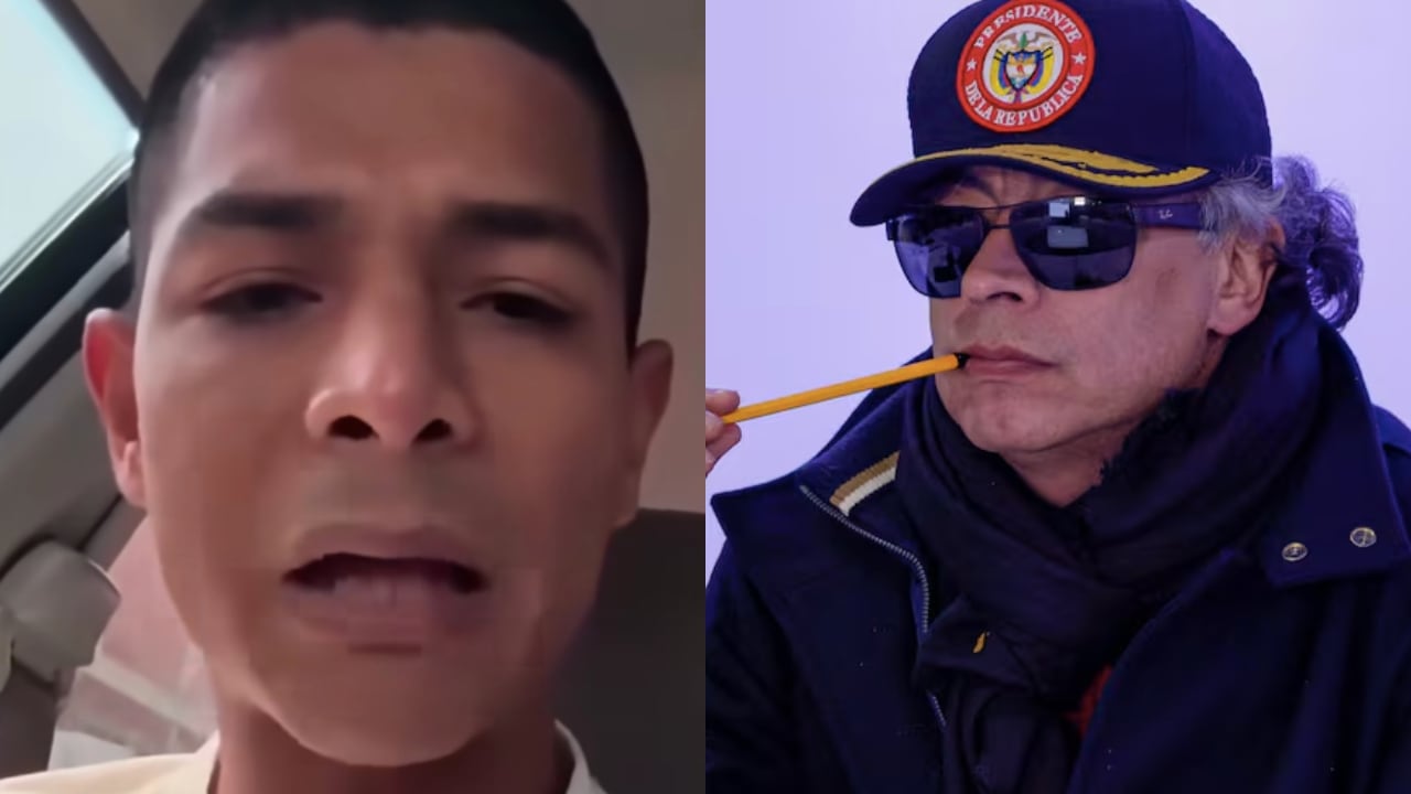 De izquierda a derecha: Alias Bendito Menor y Gustavo Petro.