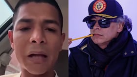 De izquierda a derecha: Alias Bendito Menor y Gustavo Petro.