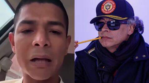 De izquierda a derecha: Alias Bendito Menor y Gustavo Petro.