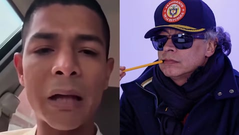 De izquierda a derecha: Alias Bendito Menor y Gustavo Petro.