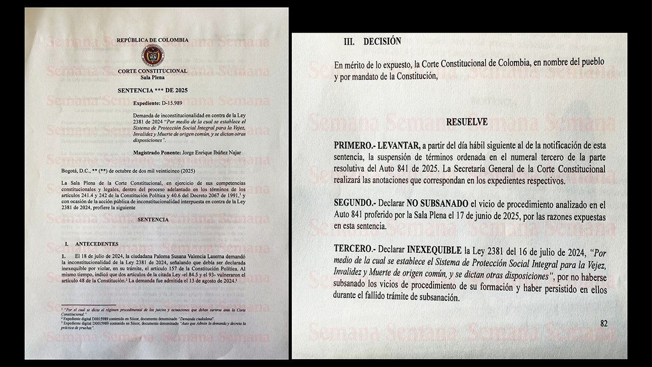 Esta es la ponencia que propone tumbar la reforma pensional de Gustavo Petro. 