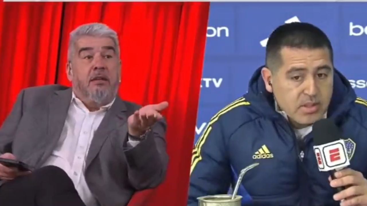 Pelea de Riquelme con un periodista.