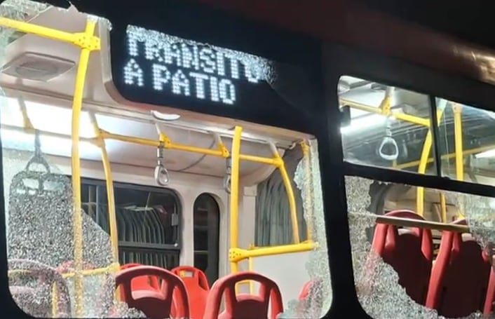 Daños a TransMilenio.