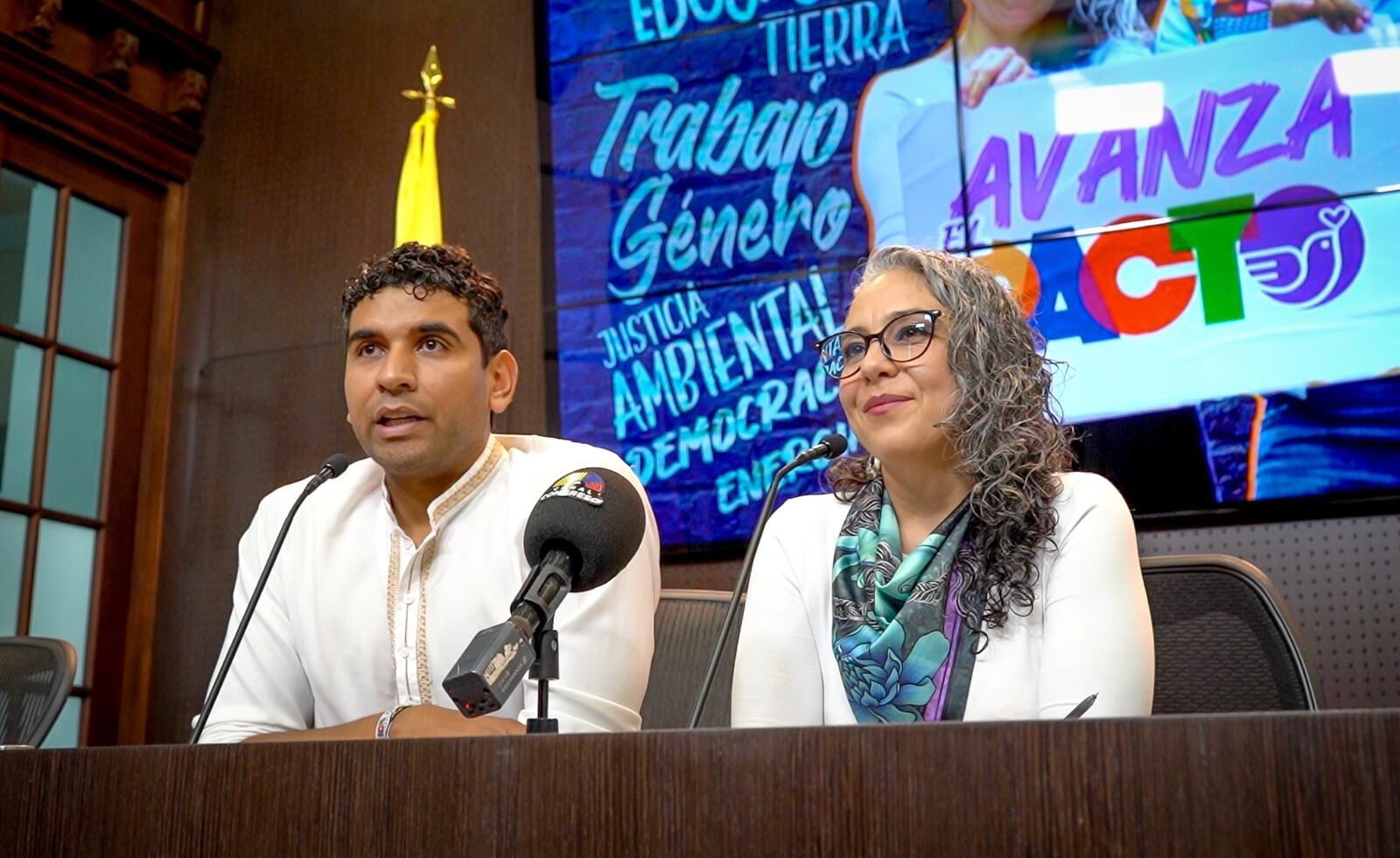 David Racero y María José Pizarro.