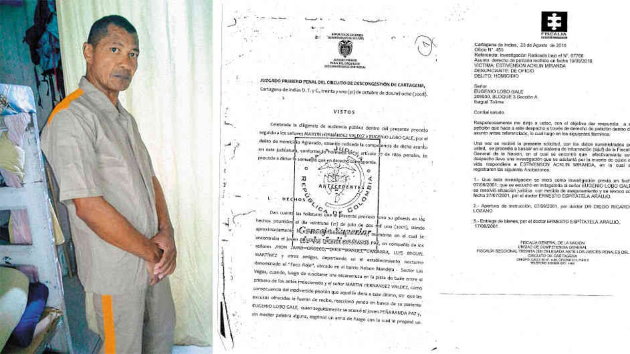 Lobo permanece recluido en la cárcel Picaleña de Ibagué. Allá paga una condena a 27 años por un asesinato ocurrido cuando él estaba preso.