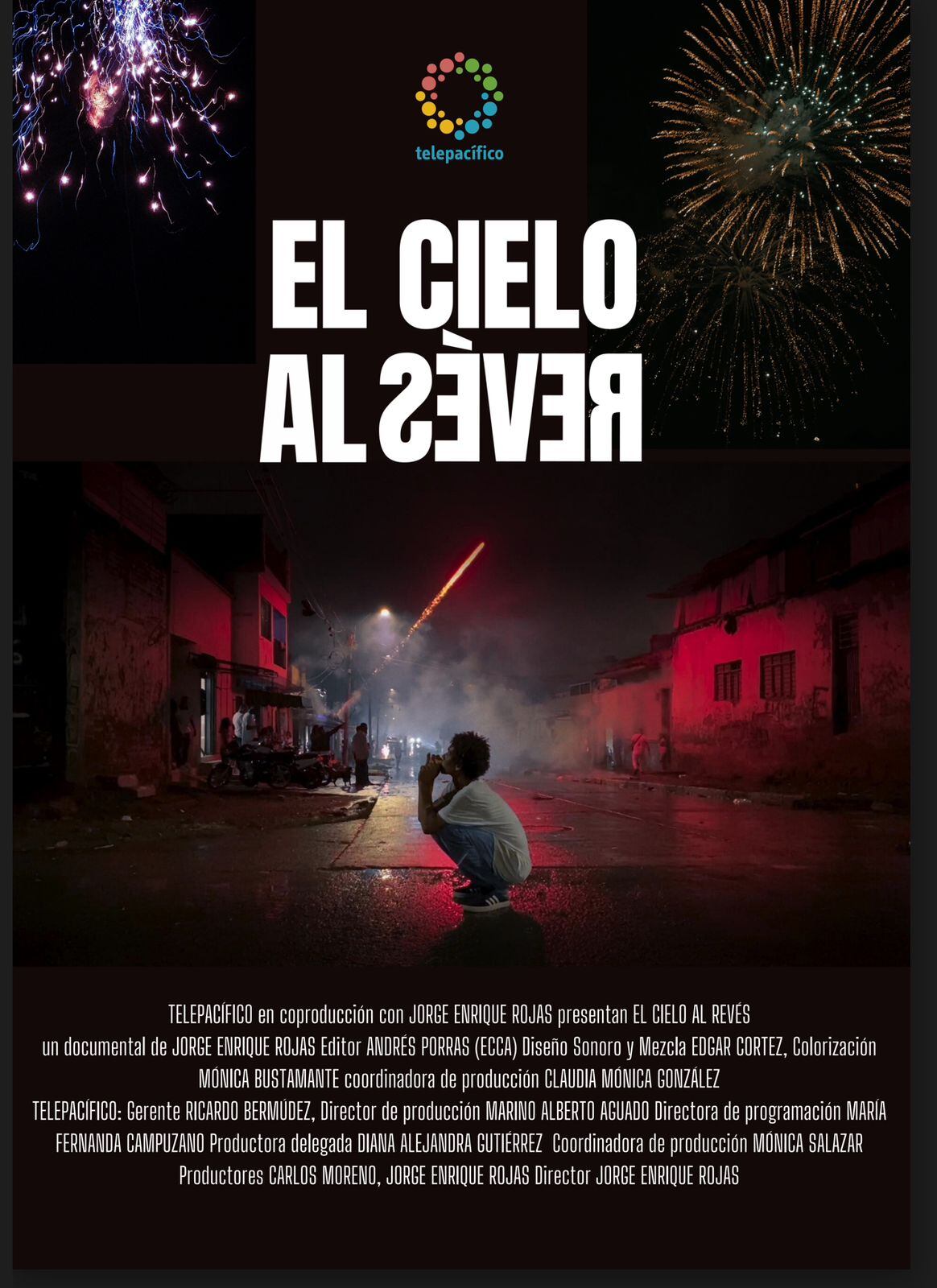 El poster de El Cielo al Revés, que será emitido en Telepacífico.  La cuenta de Instagram del documental se llama ‘El cielo por dentro’. Allí es posible contactar a su director, Jorge Enrique Rojas, quién está en busca de fondos para inscribir ‘El cielo al revés’ en festivales. (jerojasvelasco@ gmail.com)