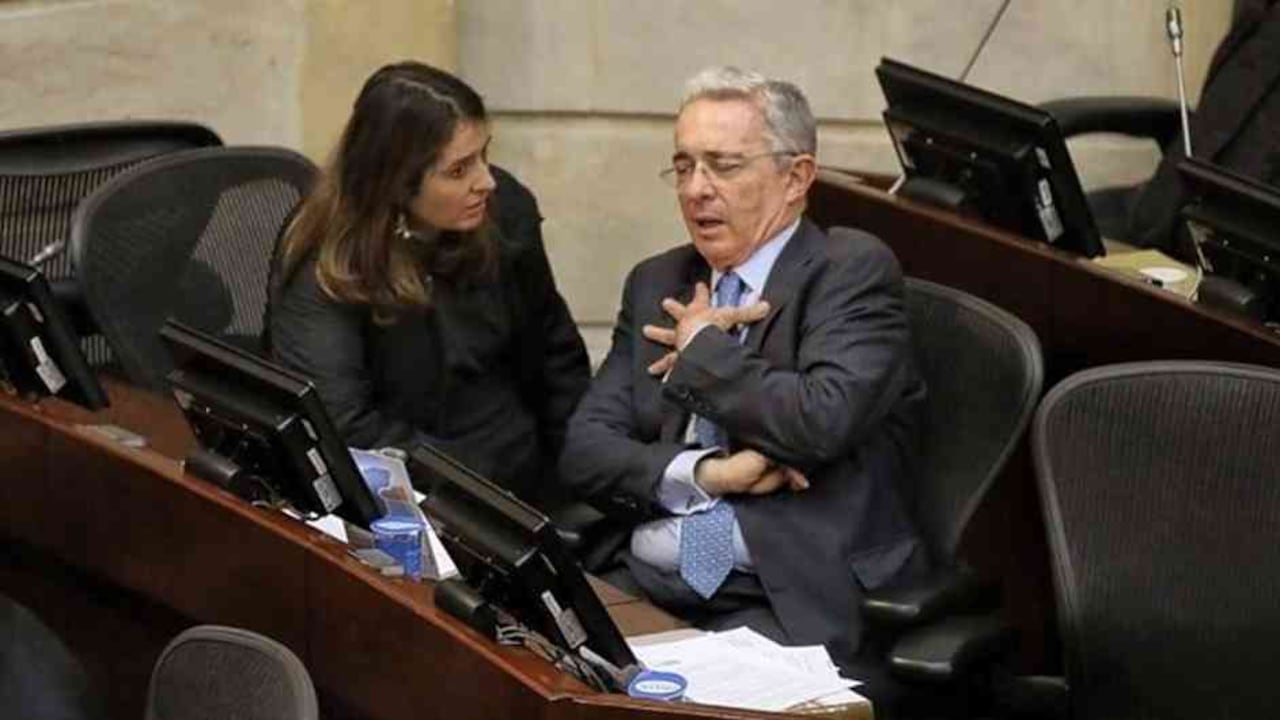 Paloma Valencia y Álvaro Uribe, senadores del Centro Democrático