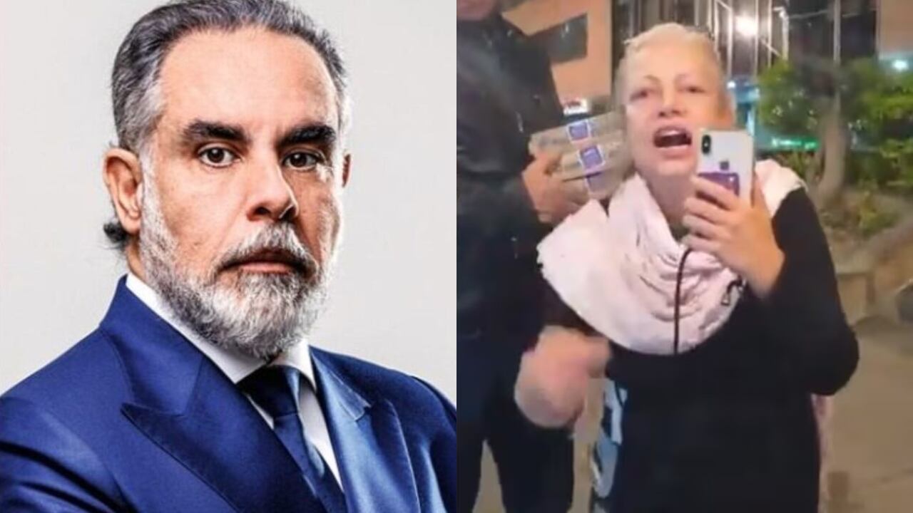 Armando Benedetti y la mujer que ofendió al repartidor de pizza.