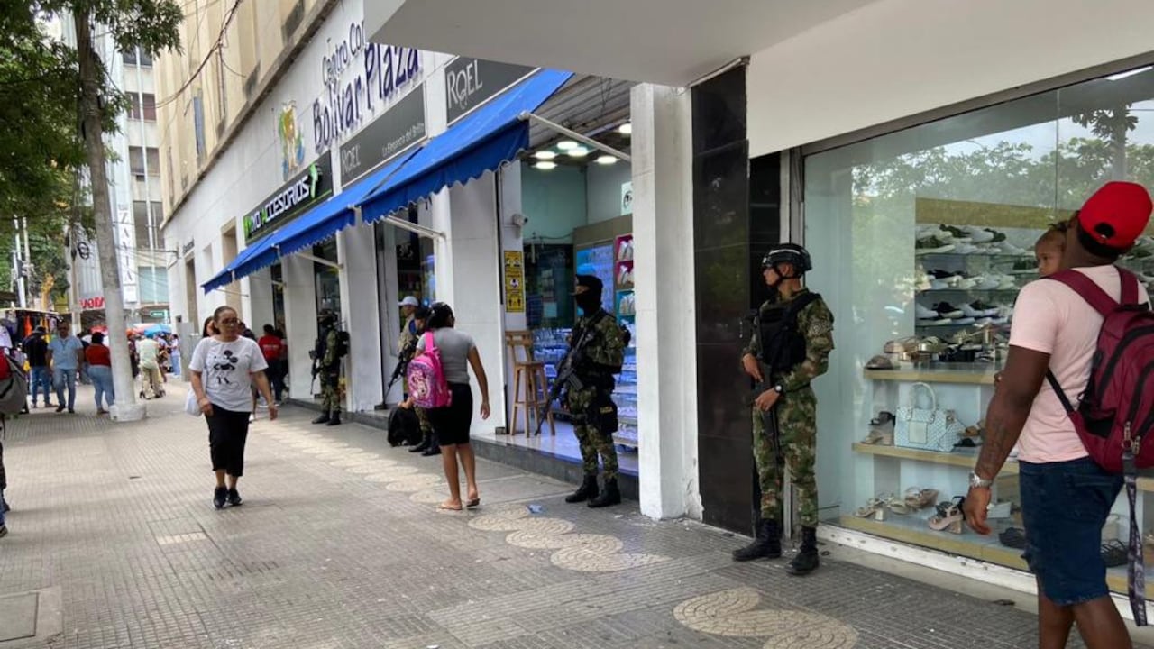 Ejército en las calles de Barranquilla.