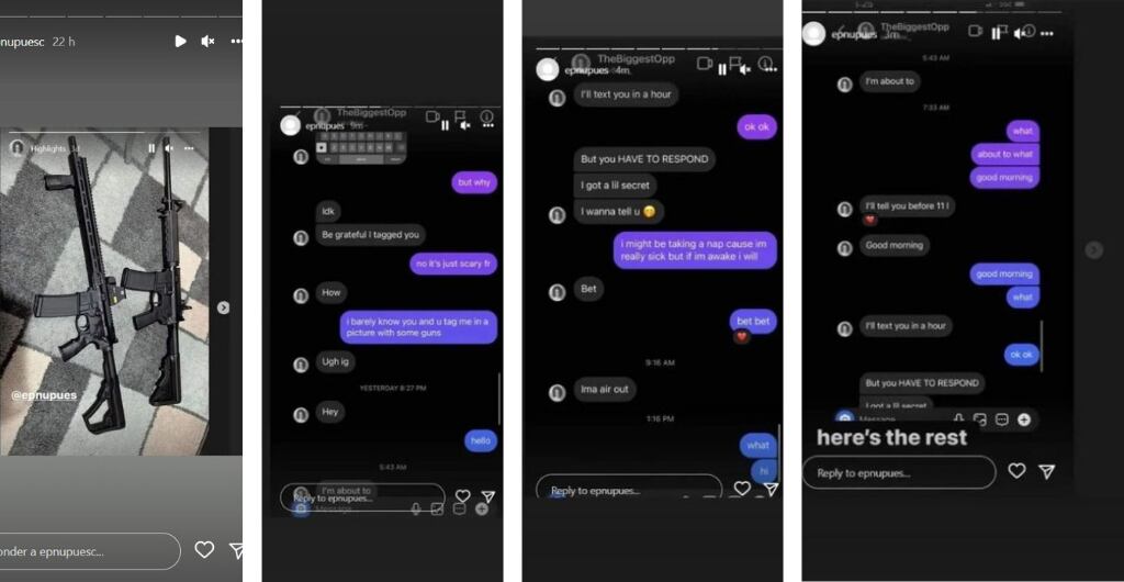 Un joven contó que el autor de la masacre se contactó con ella vía Instagram