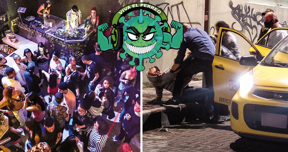 Una vez entran al sitio, los jóvenes se quitan el tapabocas. Muchos de ellos terminan totalmente borrachos.  