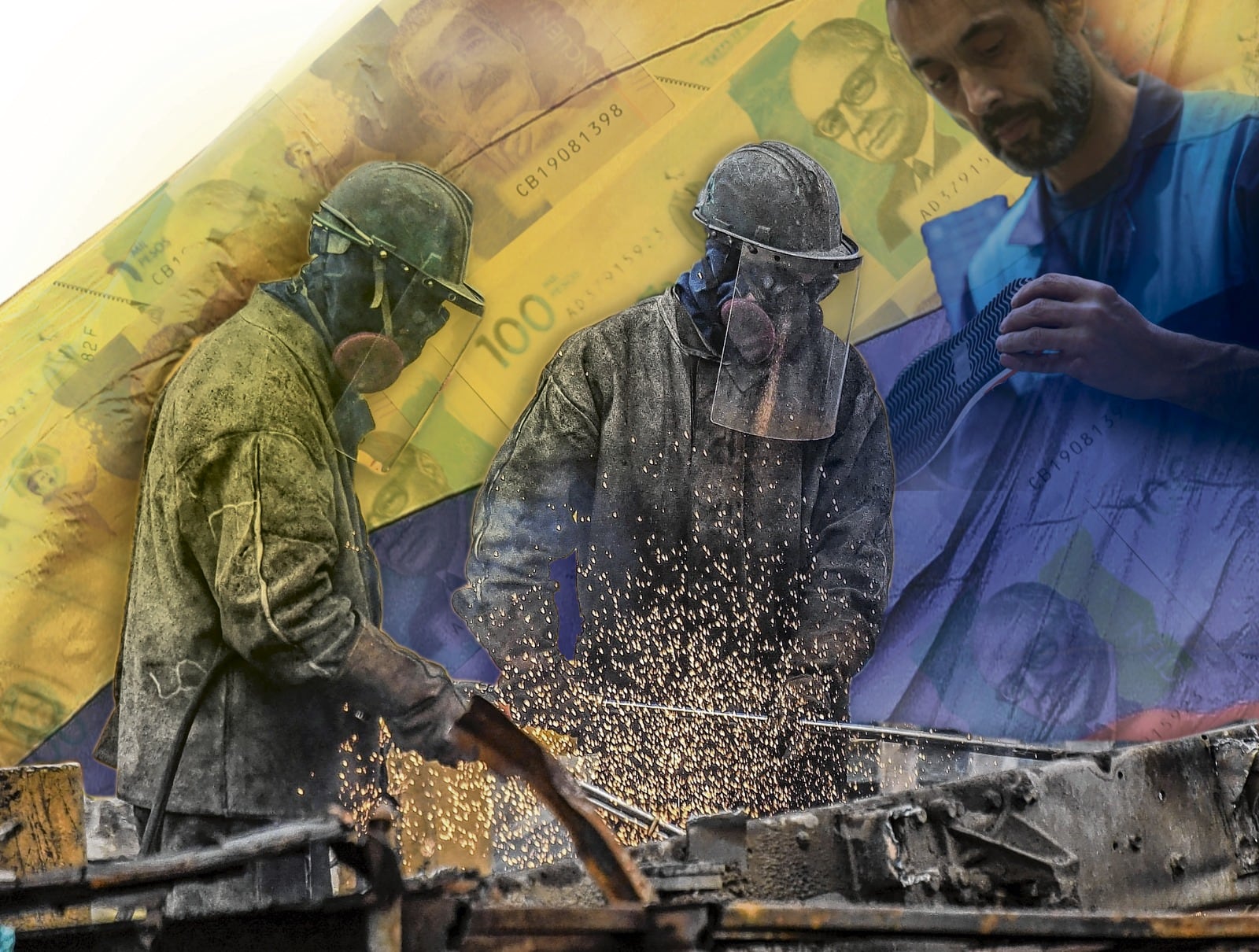 En Colombia alrededor de 4 millones de trabajadores devengan el mínimo. Foto: Montaje El País.
