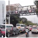 La salida de la autopista Norte hacia la avenida Boyacá registra alta congestión vehicular este lunes.