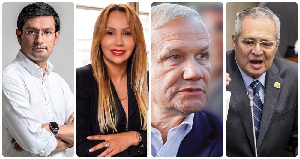 Camilo Romero, Sandra Ortiz, Carlos Ramón González e Iván Name.