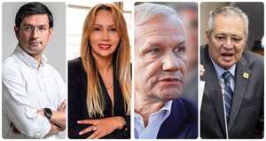 Camilo Romero, Sandra Ortiz, Carlos Ramón González e Iván Name.