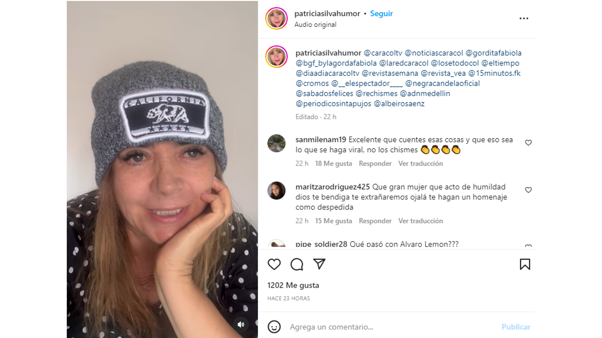 Patricia Silva habló sobre Caracol.