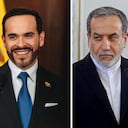 Abelardo De La Espriella y el ministro de Relaciones Exteriores de Irán, Abbas Araghchi.