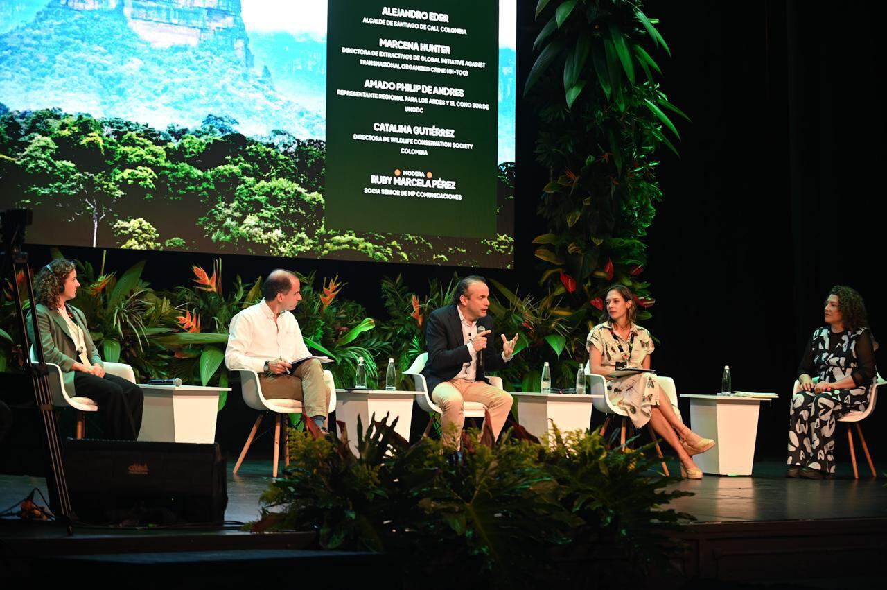 Alejandro Eder, alcalde de Cali, durante la COP16.