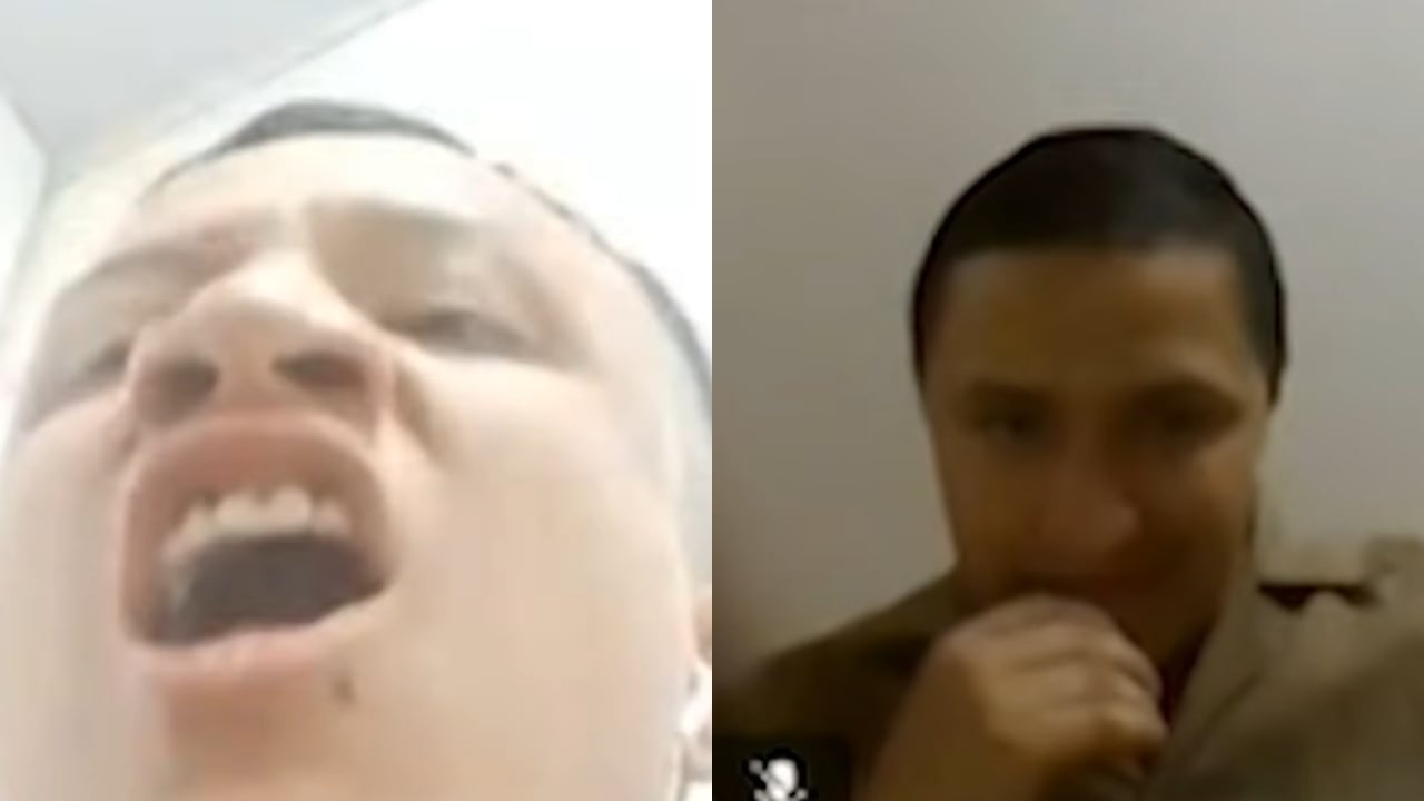 Este es el momento exacto en el que los sujetos bostezan y se ríen.