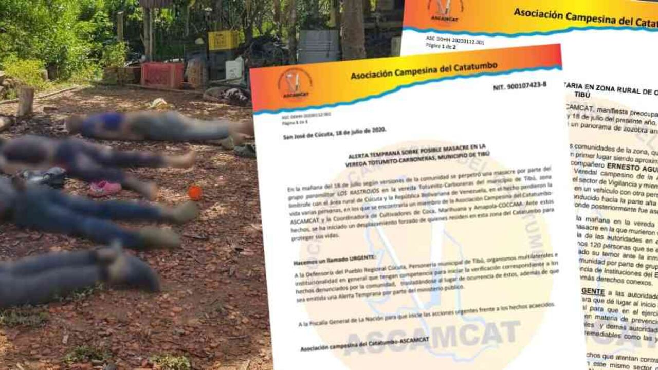 Para la Ascamcat, los hechos dejan "un panorama de zozobra ante la inminencia de nuevas afectaciones a las comunidades"