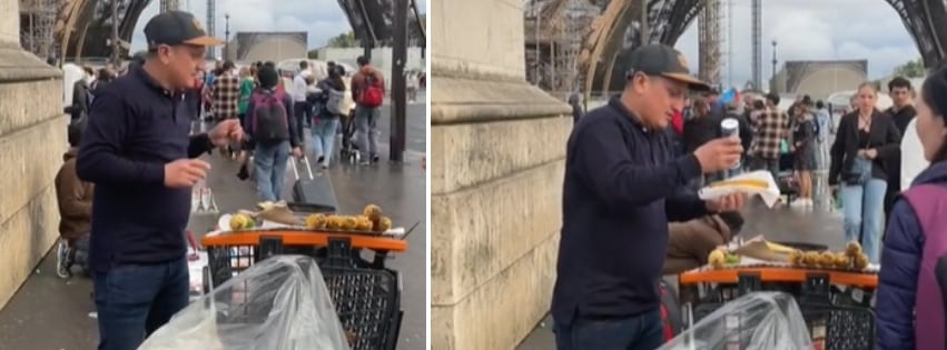 Colombiano se la rebusca en París