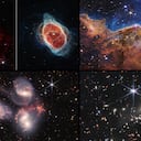 This handout composite image by NASA/ESA relased on July 12, 2022 shows the dawn of a new era in astronomy has begun as the world gets its first look at the full capabilities of the NASA/ESA/CSA James Webb Space Telescope. The telescope�s first full-colour images and spectroscopic data, which uncover a spectacular collection of cosmic features that have remained elusive. - The James Webb Space Telescope launched on 25 December 2021, on an Ariane 5 rocket from Europe�s Spaceport in French Guiana, South America. After completing the most complex and difficult deployment sequence in space, Webb underwent months of commissioning where its mirrors were painstakingly aligned, and its instruments were calibrated to its space environment and prepared for science. (Photo by Handout / ESA/Webb / AFP)