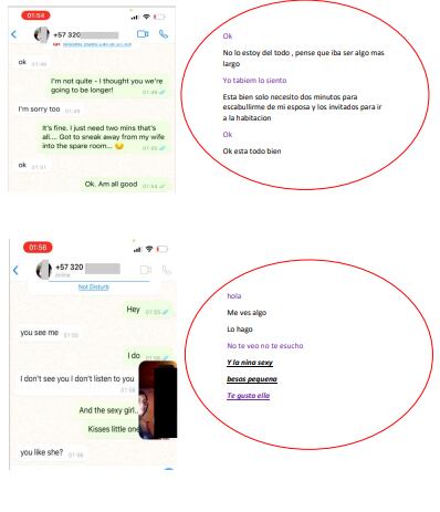 Policía obtuvo conversaciones en medio de operativo conta red de explotación sexual infantil.