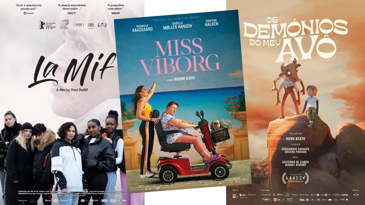 ‘La mif’ (La Fam), Suiza. Drama. Sección Oficial Eurocine 2023. Nominada en el Berlin International Film Festival 2021: Grand Prix Generation 14 Plus.

‘Miss Viborg’ (Señorita Viborg), Dinamarca. Una comedia sobre la inesperada amistad entre una exreina de 61 años y una adolescente rebelde de 17 años. Recibió el Premio especial del jurado en el Monte-Carlo Comedy Film Festival.

‘Os demónios do meu avô’ (Los demonios de barro), Portugal. Una película animada que recibió seis premios en el CinEuphoria Award 2023, entre ellos a Mejor director y Mejor película; y fue nominada al Goya Awards 2023 como Mejor película.