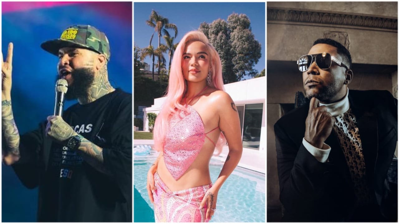 Farruko, Karol G y Don Omar, artistas que se han mostrado agradecidos con Dios en sus carreras.
