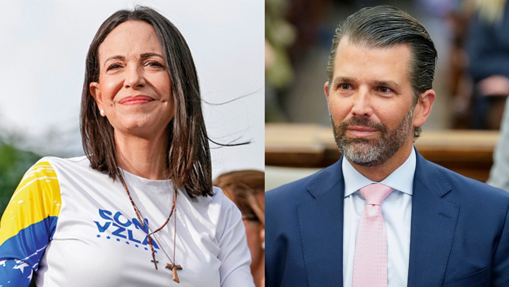 María Corina Machado y Donald Trump Jr