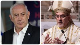 Benjamin Netanyahu y Pierbattista Pizzaballa
