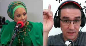 La excongresista Piedad Córdoba y el caricaturista Julio César González, conocido como Matador.