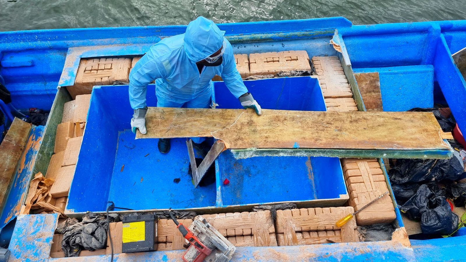 Gigantesca incautación de cocaína en Tumaco, Nariño: más de media tonelada dejó de ser comercializada.