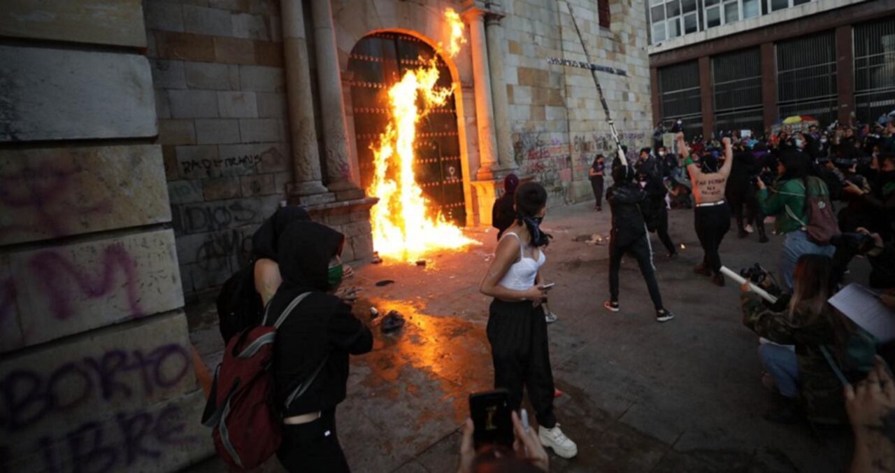 Vandalismo en protesta