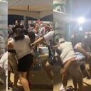 Pelea en el partido entre Inter y Dallas.