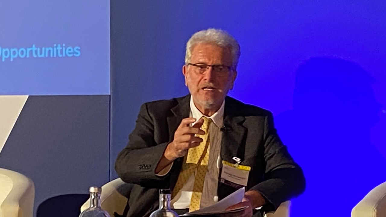 Santiango Montenegro, presidente de Asofondos, en el Congreso Pensional realizado en Londres.