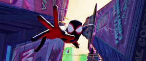This image released by Sony Pictures Animation shows Miles Morales as Spider-Man, voiced by Shameik Moore, in a scene from Columbia Pictures and Sony Pictures Animation's "Spider-Man: Across the Spider-Verse." (Sony Pictures Animation via AP)