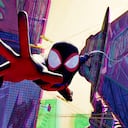 This image released by Sony Pictures Animation shows Miles Morales as Spider-Man, voiced by Shameik Moore, in a scene from Columbia Pictures and Sony Pictures Animation's "Spider-Man: Across the Spider-Verse." (Sony Pictures Animation via AP)