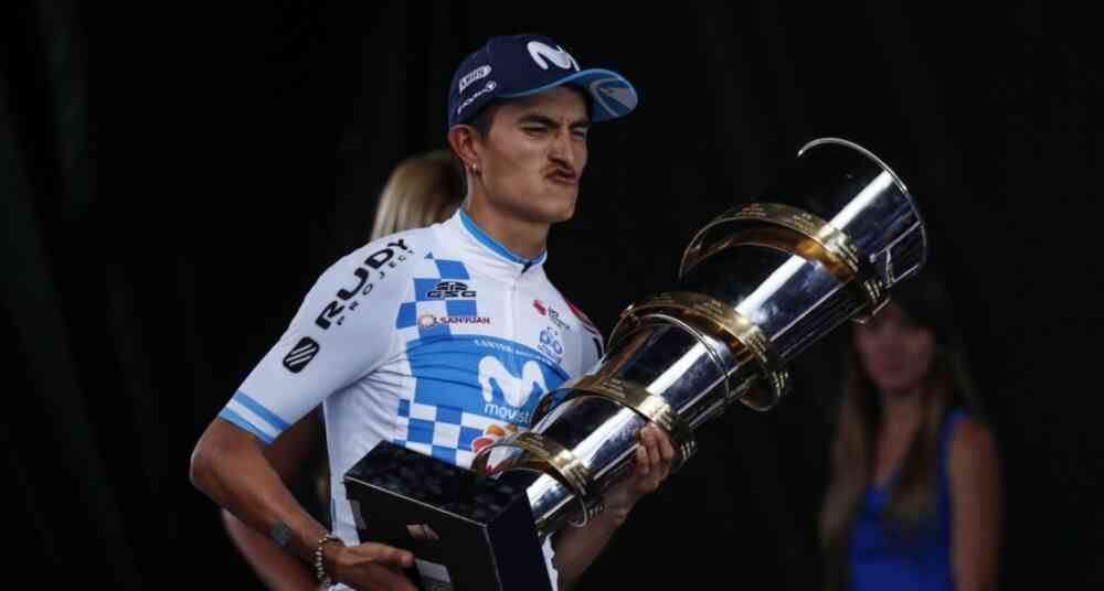Winner Anacona, único ciclista colombiano que ha logrado ganar la Vuelta a San Juan. Lo hizo en 2019.
