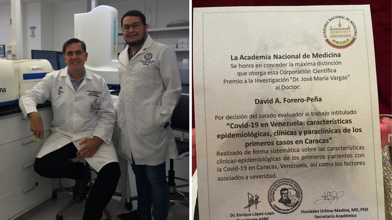 Médico bogotano en Caracas